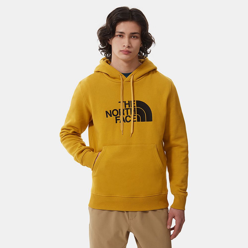 The North Face Hoodie Mens Australia - The North Face Drew Peak Yellow (FAV-735098)